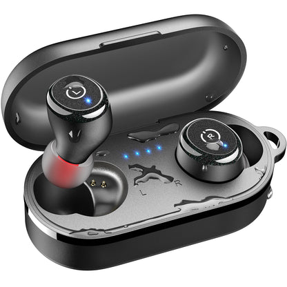 TOZO T10 Wireless Earbuds Bluetooth 5.3 Connectivity, IPX8 Waterproof, Ergonomic Design, 55 Hours Playtime, Wireless Charging Case