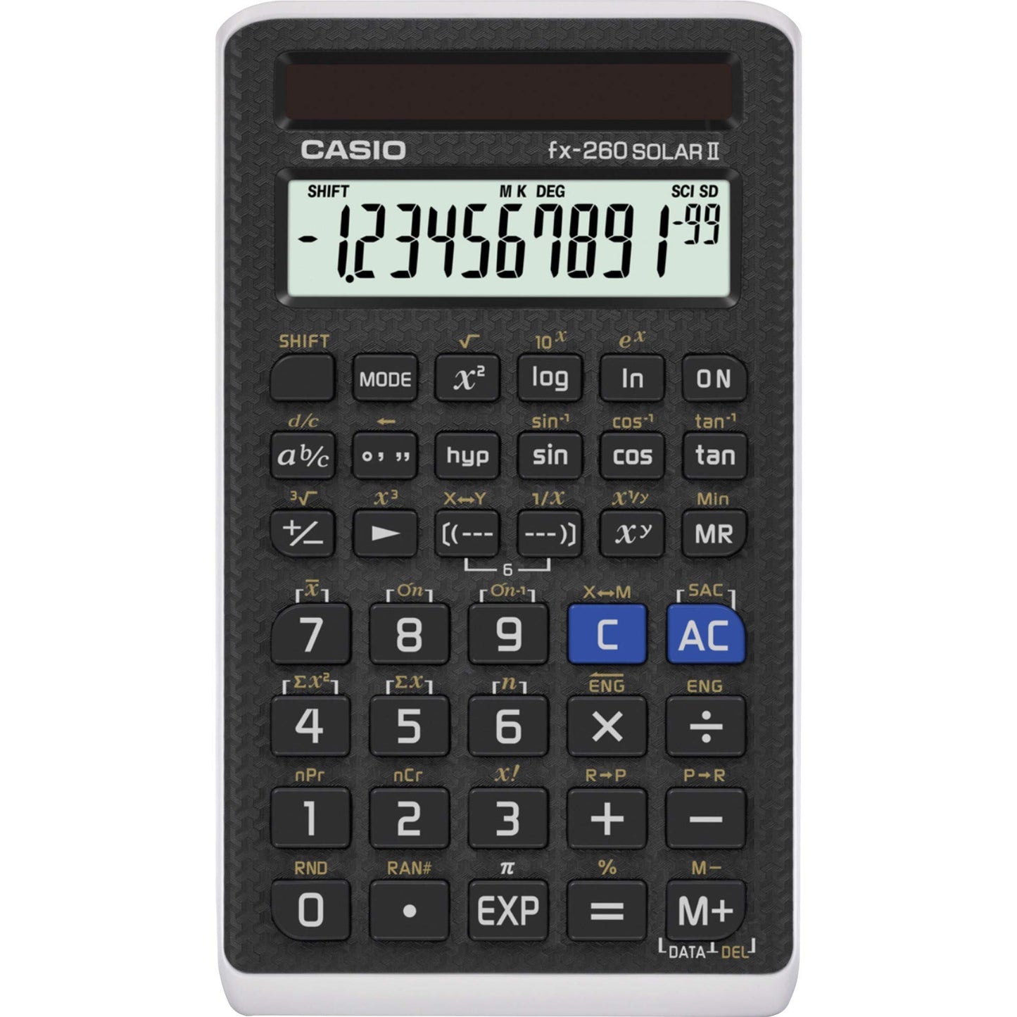 Casio 5" fx-260 SOLARII Scientific Calculator | LCD Display | Compact | Made for Educational Use