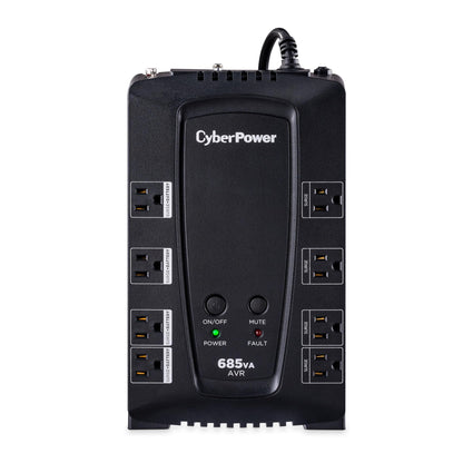 CyberPower 685VA CP685AVRG UPS System, 390W, Compact, UL Certified