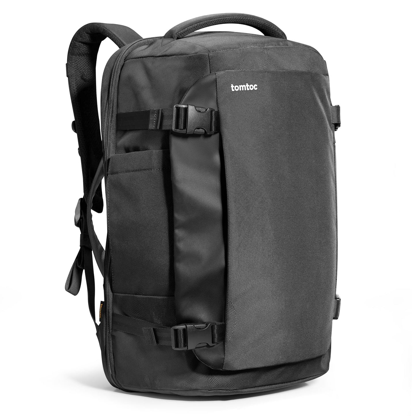 tomtoc 40L T66M1D1 Daypack Backpack, Black, Water Resistant Travel Pack with Laptop Compartment