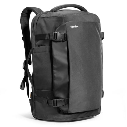 tomtoc 40L T66M1D1 Daypack Backpack, Black, Water Resistant Travel Pack with Laptop Compartment