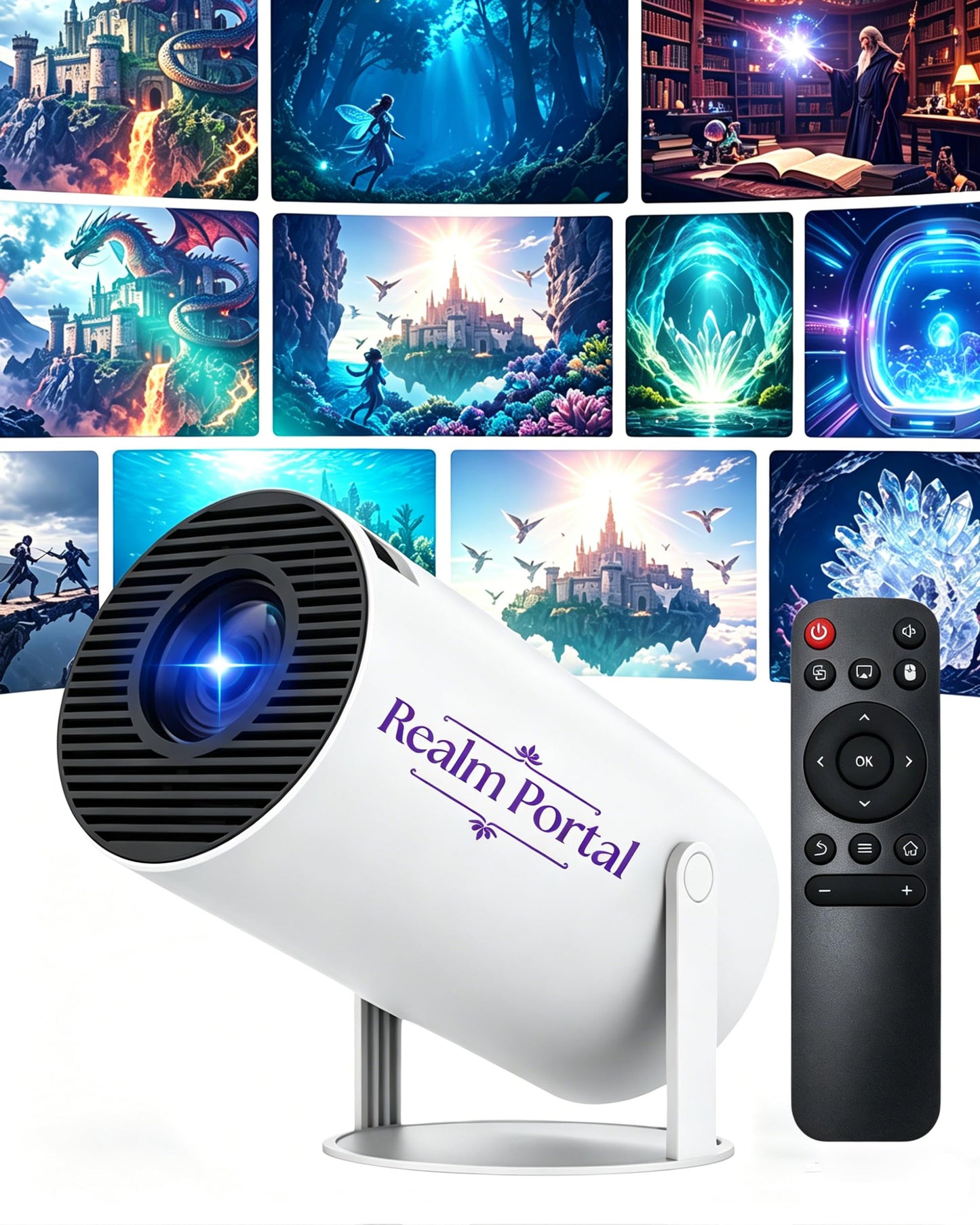 Realm Portal 130" Portable Projector 1280 x 720 LCD