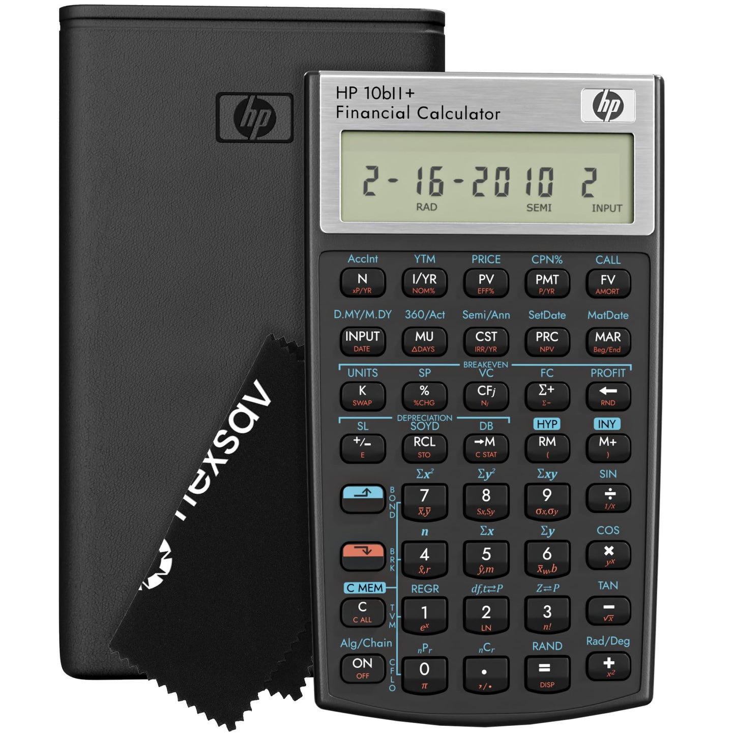 HP 4 Inch Black HP 10bII+ LCD Financial Calculator