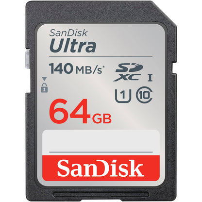 SanDisk 64GB Ultra SDXC UHS-I Memory Card - 64GB, 140MB/s Read Speed, Class 10, SD Card - SDSDUNB-064G-GN6IN