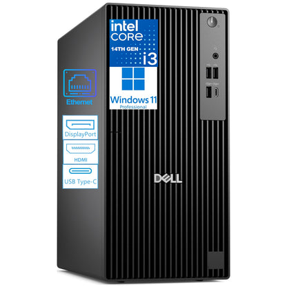 Dell Pro Tower QCT1250 Windows 11 Pro 8GB DDR5 256GB SSD Dual 4K Output Computer Tower
