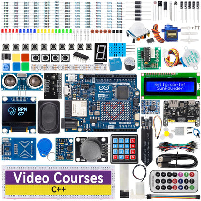 SunFounder Arduino Uno R4 WiFi, USB Connectivity, Compatible with Arduino IDE, Dual Processor, 2 USB Ports, Infrared Wireless, Model Number sunfounder