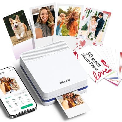 Nelko 5.51"x9.45" PP03 Inkjet Portable Mini Color Photo Printer
