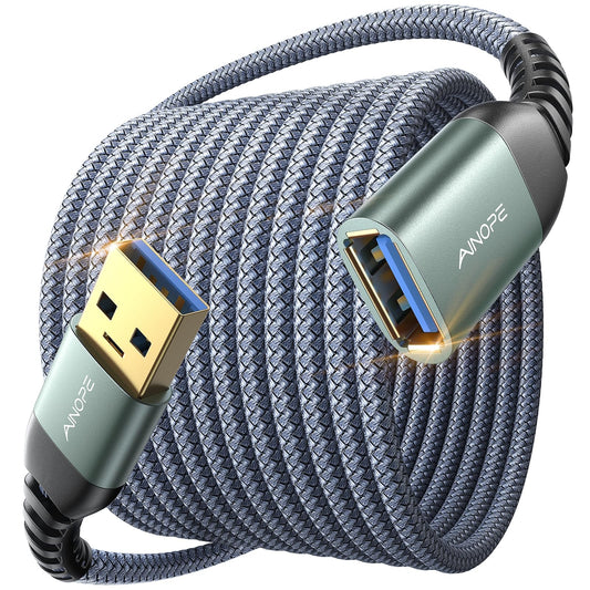 AINOPE 10 Feet AP465-3M USB 3.0 Extension Cable Male to Female 5 Gbps Grey