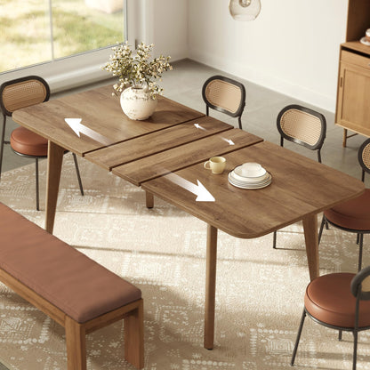 VASAGLE 33.4"D x 70.8"W x 29.5"H Extendable Dining Table UKDT090K01V1
