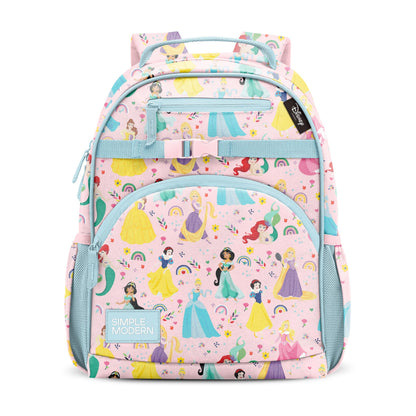 Simple Modern Kids Medium FL-12-D-PRN-RBO 12L Backpack, Princess Rainbows, Polyester, Water Resistant, 15-inch