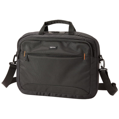 Amazon Basics 15.6" Laptop Bag Black Polyester 2 Compartments 3 Pockets