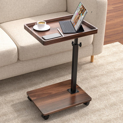 XNSDXV 30x40x50 cm A01 Walnut Brown End Table - Indoor Adjustable Height