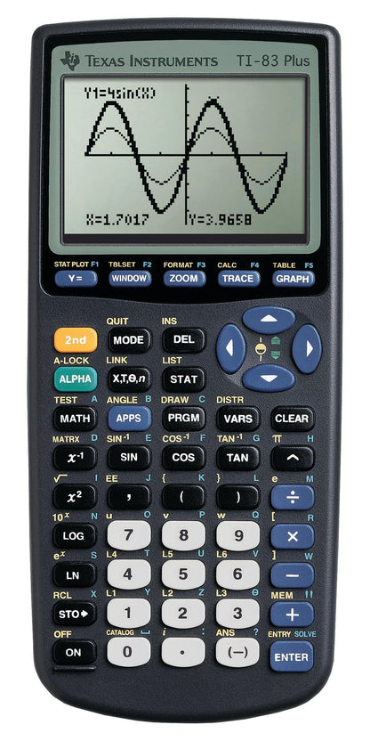 Texas Instruments 7.3L x 3.5W TI-83 Plus 3 Inches LCD Graphing Calculator