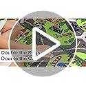 Arenarug 3'x5' Kids Play Rug Low Pile City Map Design Indoor Non-Slip Carpet